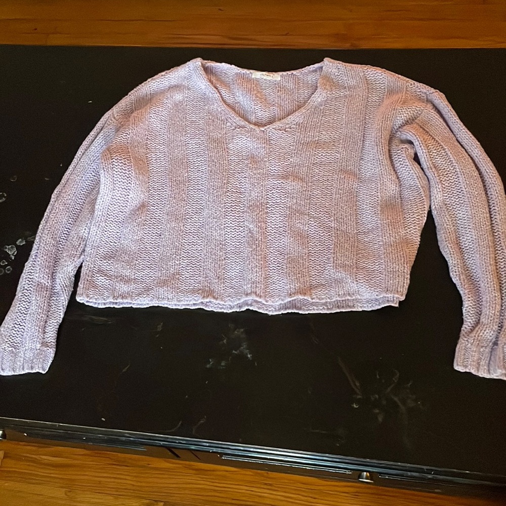 Light purple knitted cropped sweater from Pacsun size XS